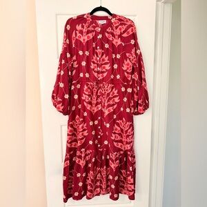 Olivia James Floral Red Dress